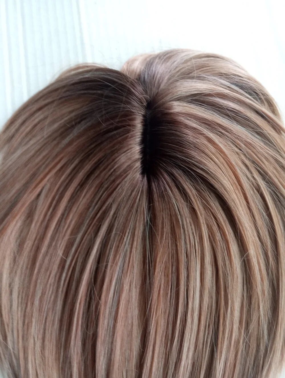 Clip-In Fringe Topper in Rose Brown Blend - Natural Volume